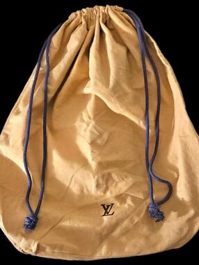 XL Louis Vuitton Drawstring Gusset Dust Bag Keepall Storage Handbag Travel Tote